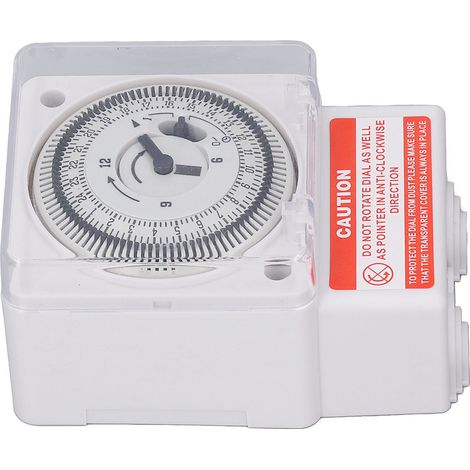 Minuterie mécanique, cycle de 24 heures, intervalle de 15 minutes, type horloge, minuterie industrielle précise, 220 V CA (1/5)
