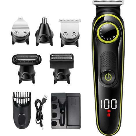 Tondeuse électrique rechargeable pour homme, coupe-cheveux et barbe, usage domestique (1/5)