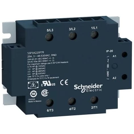 SCHNEIDER SSP3A225BDRT Relé Harmony - Relé trifásico - 530VAC - 25A - 24VDC random