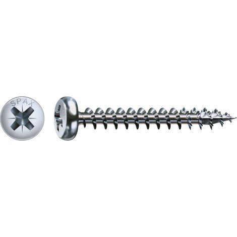 Spax Universalschraube 5 x 50 mm Halbrundkopf Kreuzschlitz Z Vollgewinde 4CUT WIROX A3J 100 Stk
