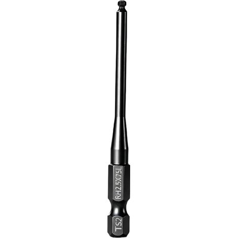 Embouts tournevis, H1.5, 75/2,5mm, acier/boule/aimantés (1/5)