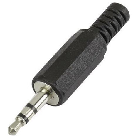 Jack 3.5 mm mâle, droit TRU COMPONENTS 595194 Nombre de pôles: 3 stéréo noir 1 pc(s) S842631 (1/2)