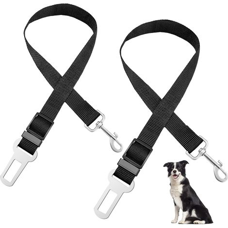 2 Pièces Ceinture Chien Voiture, Indéchirable Réglable (1/5)
