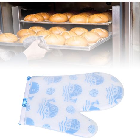 Gants isolants en coton épais nordiques en silicone, adaptés au four à micro-ondes et à la cuisineWhale (1/5)