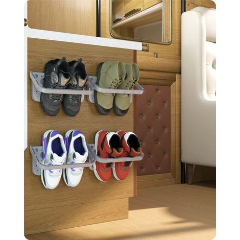 Organizador colgante de 4 piezas: zapatero plegable de pared, estante y soporte para zapatos (1/4)