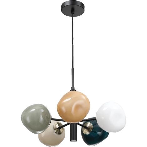 Pendelleuchte, modernes Design, fünf Lichtquellen, MULTI (1/2)