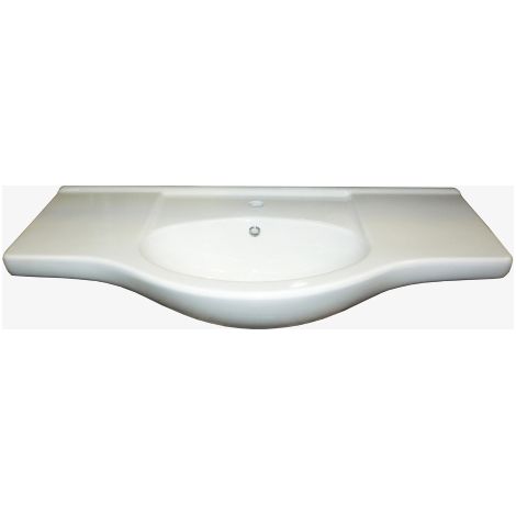 Salone – Vasque à encastrer en céramique intégrale 105 cm – Dimensions 1050x493x200 mm – Design moderne pour meuble de salle de bain - mm1050x493x200h