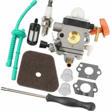 BUNTHAUS Lntyq Carburateur Débroussailleuse Kit Remplacement Idéal pour Stihl FS87 FS87R FS90 FS90K FS90R FS100 FS110