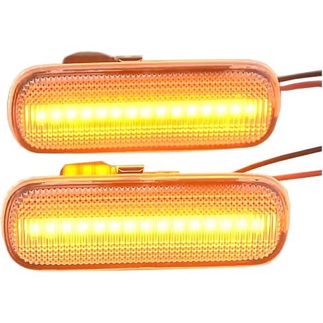 Lot de 2 ampoules LED dynamiques pour feux clignotants séquentiels compatibles avec Cit-Roen C4 I Coupé Hatchback Phase I 2004-2008 Cit-Roen C4 I Sedan 2006-2010 - Blanc cristallin (1/5)