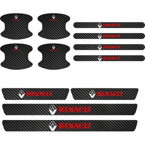 (Lot de 12 pièces) Protections de poignées de porte pour Renault Koleos,Duster,Megane 2,Clio,Captur - Autocollants de protection de seuil de porte (1/3)