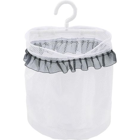 Breathable Hanging Storage Bag, Black Style with Lace Trim (1/5)