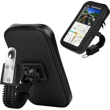 Étui étanche pour support de téléphone de moto, support universel rotatif à 360° pour smartphone, compatible avec les motos (1/5)