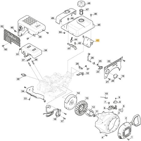 Support de réservoir STIGA moteur AS 56 P - LC 170 FS - SM65 118551316/0 (1/2)