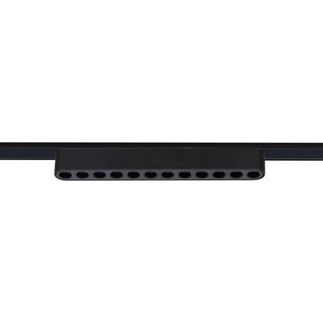 LED-Linealstrahler für Magnetschiene 25mm SuperSlim 12W 48V Schwarz Grid 222mm 4000K Neutralweiß