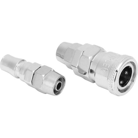 Raccord Rapide 2 Pièces Acier Allié Auto-Bloquant Joint Pneumatique Tuyau Air 30SP+30PP (1/5)