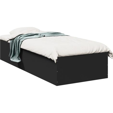 Bettgestell Schwarz 90x190 cm Holzwerkstoff