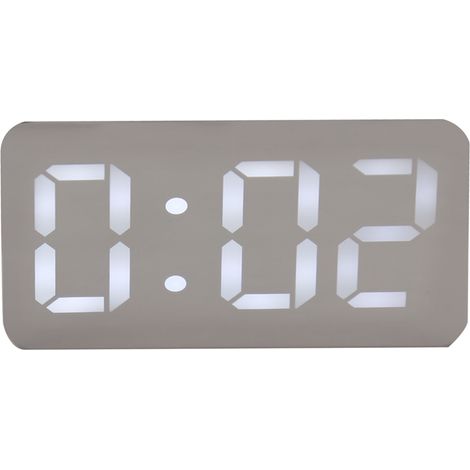 Horloge LED multifonction avec miroir cosmétique, réveil électronique tactile à détection lumineuse automatique, sans piles, modèle TS-8201-HW (1/5)