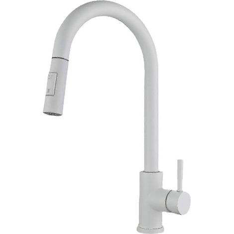 Robinet de cuisine Whitetouch avec capteur, rotation à 360°, acier inoxydable, amovible.-AquaForge (1/5)