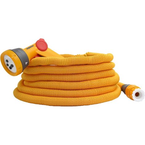 Hozelock Wonderhoze Expanding Garden Hose Pipe 15m Multi Spray Gun (1/5)
