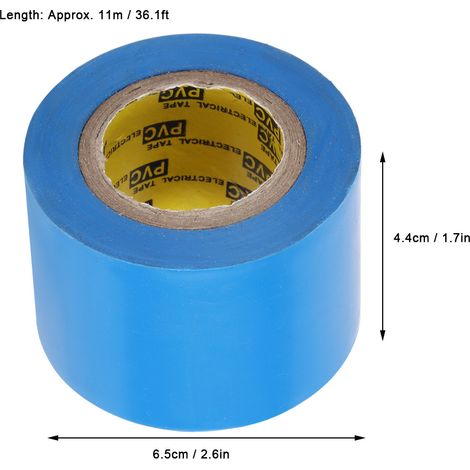 Wasserdichtes PVC-Isolierband für Elektroinstallationen – 4 Stück – 4,4 cm, blau – wasserdicht und entzündungshemmend (1/5)