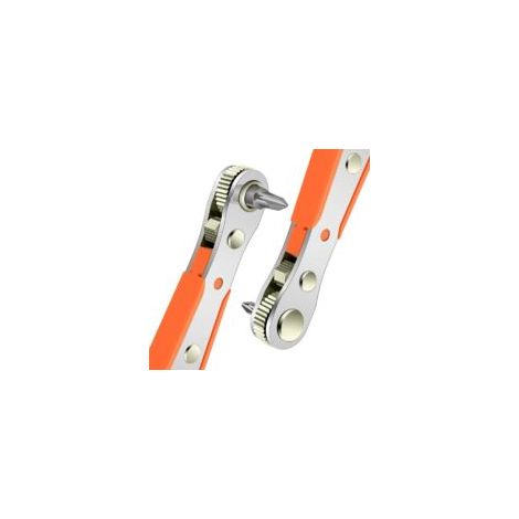Cacciavite a cricchetto magnetico, mini chiave a cricchetto da 1/4", attacco da 1/4" ad alta coppia, cacciavite a cricchetto reversibile sfalsato, utensili multifunzionali tascabili per riparazioni - 