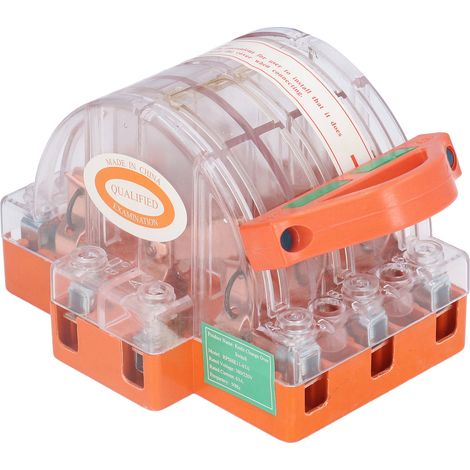 Interrupteur à couteau tripolaire anti-choc électrique, bon contact, 63 A AC380 V, avec indicateur LED pour générateur (1/5)