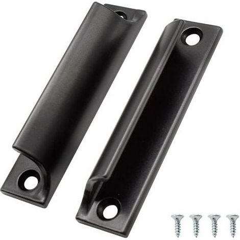 LaBlanc – 2-teiliger Schiebetürgriff, Möbelgriff aus Aluminium, schwarzer Küchenschrankgriff, erhältlich für Balkontüren, Schiebetüren und Schubladen (1/5)