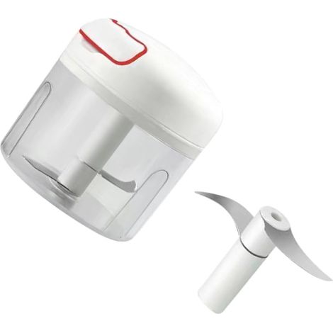 Hachoir Manuel à Ail 300 Ml 3 Lames, Mini Hachoir à Légumes et Noix Cuisine, Outil Pratique et Compact pour Découper Ail, Oignons et Gingembre, Ustensile Cuisine Portable et (1/5)