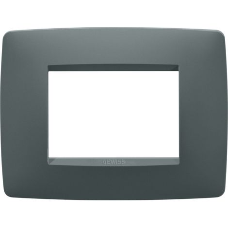 PLAQUE ONE RECTANGULAIRE 3P SARCELLE GEWISS GW16103VZ (1/2)