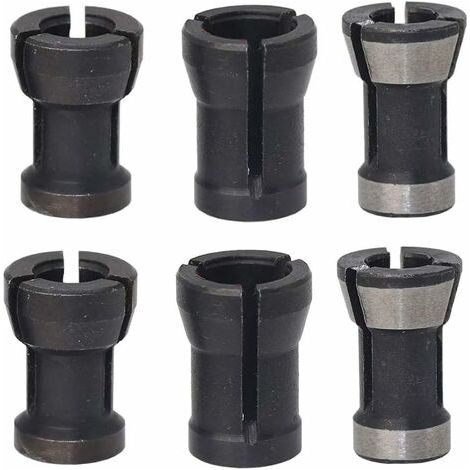Memkey – Kit de 6 pinces de serrage HSS pour défonceuse – Tailles 6/6.35/8mm – Acier rapide pour travaux de menuiserie – Serrage stable et efficace (1/5)