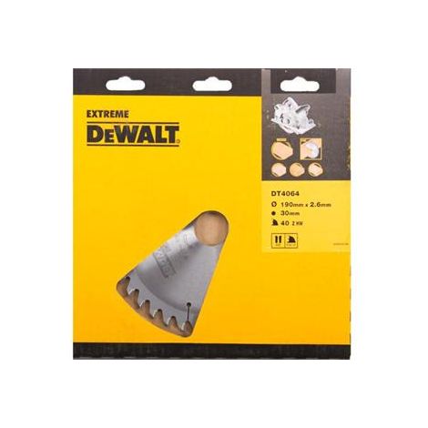 DEWALT Lama Ø190/AL30 40 Denti Taglio Fine - DT4064