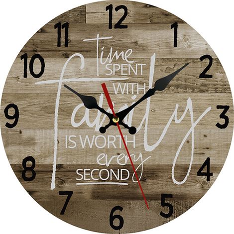 Horloge murale CQ1001-13 design européen en bois élégant pour salon et chambre à coucher (1/4)