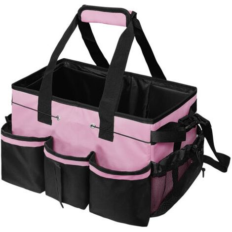QORVA-Grand sac de rangement pour outils de jardinage avec poignée, organiseur de produits de nettoyage réglable, sac à outils multi-poches pour la maison, la voiture, le jardin, l'artisanat (1/5)
