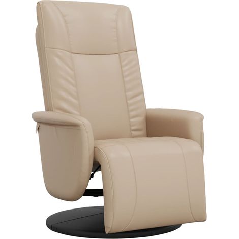 Fauteuil relax Fauteuil inclinable avec repose-pieds cappuccino similicuir (1/5)