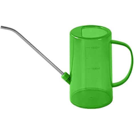 Arrosoir portable de 1,5 L avec long bec verseur pour plantes, bonsaïs et pots de fleurs d'intérieur.-Green (1/5)