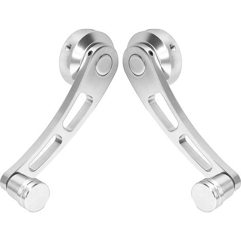 2 Stück Fenstergriff-Erhöhungskurbel aus Aluminiumlegierung, passend für Chevrolet Oldtimer, silberfarben (1/5)