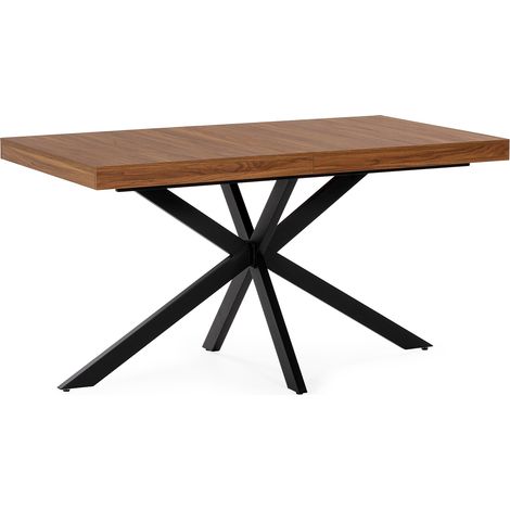 Mesa de Comedor Extensible Genova efecto Nogal, 140-180 cm (1/5)