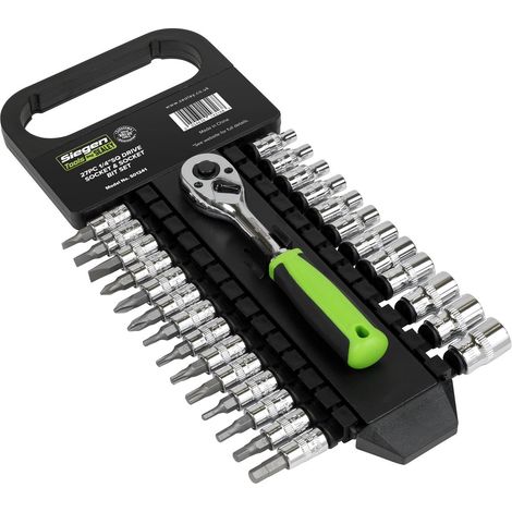 Sealey Siegen Socket & Socket Bit Set 1/4""Sq Drive 27pc S01241