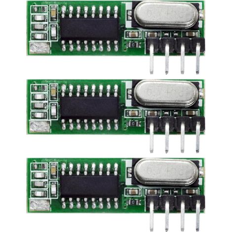 Module récepteur et émetteur RF superhétérodyne 3PCS MHz pour kit de module sans fil 433 MHz avec télécommande