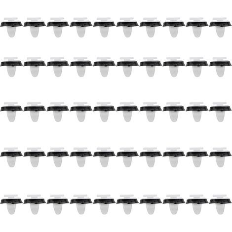 Lot de 50 clips de garniture de porte de voiture - Ensemble de supports, panneau latéral extérieur, pare-chocs pour F-i-a-t Ducato NOV30 856543 71728806 (1/5)