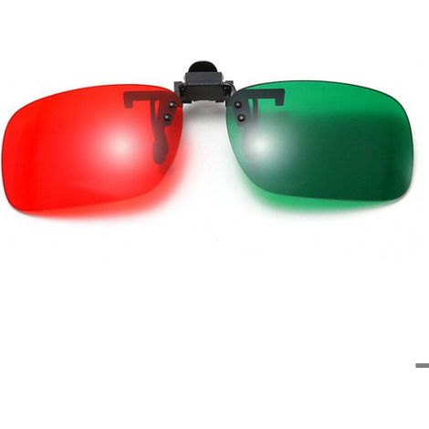 Lunettes 3D avec monture noire,rouge,bleu,vert,pour Dimenmail.com,anaglyphe,film,TV[C700634853] (1/4)