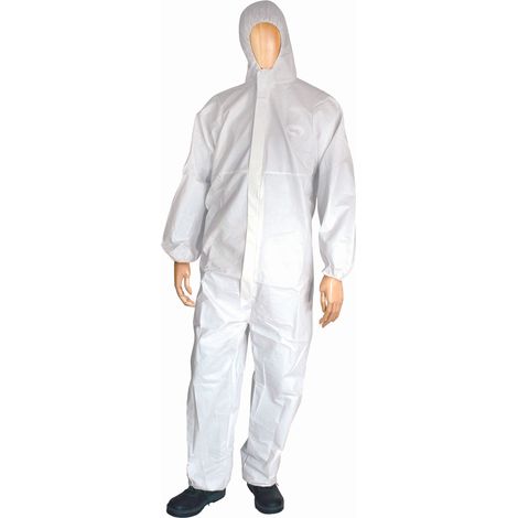 Einweg-Overall EN-1149-1 antistatisch weiß 55 g/m2 Gr. XL