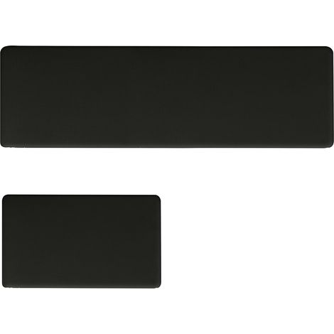 Marlow Kitchen Mat 2PCS Non Slip Woven Rubber Floor Mat Absorbent Runner BLack