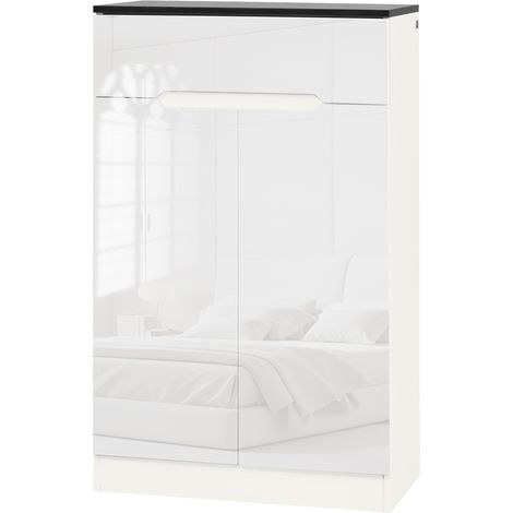 Étagère à chaussures étroite 12 paires, meuble d'entrée avec 3 étagères réglables et tiroir, en aggloméré blanc, 60 x 32 x 100 cm