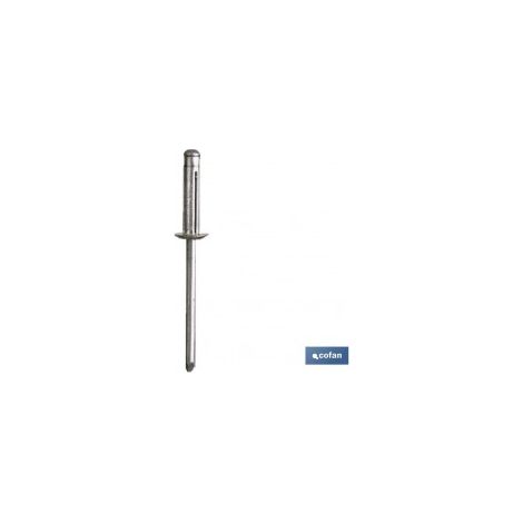 Confezione da 500 rivetti in alluminio Trifoglio 4 x 13 mm per fissaggio
