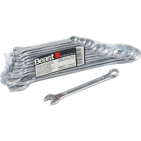 Jeu de Clés Mixtes 10-17 mm - 6 Pcs - Acier - Résistantes et Pratiques - Haute résistance - Beast (1/5)