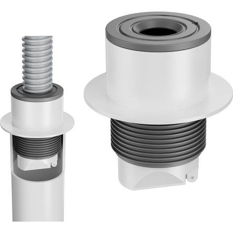 Washing Machine Drain Hose Connector – Deodorant Drain Plug – Sewer Pipe Seal Shower Floor Siphon Cover – Gray White Single Pass (1/5)