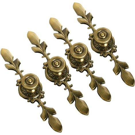 4 panneaux arrière de poignée porte en alliage zinc pour meubles (1/5)