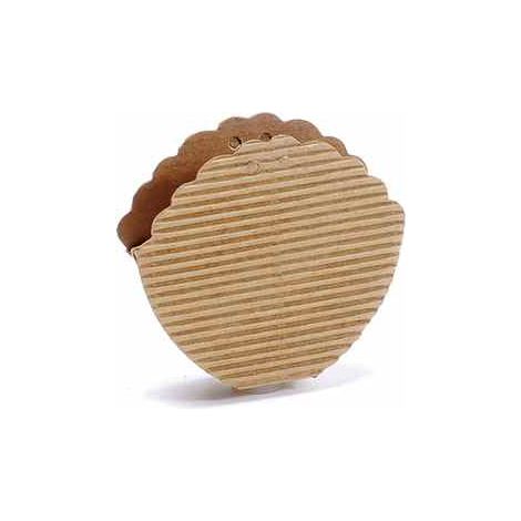 Scatole a conchiglia naturale rustiche piccole, set da 100 pezzi, cm 9 x 2,5 x 8 H