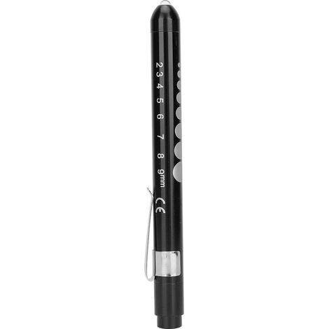 Lampe diagnostique professionnelle noire pour examen clinique ophtalmique, vérification pupillaire, format stylo (1/5)